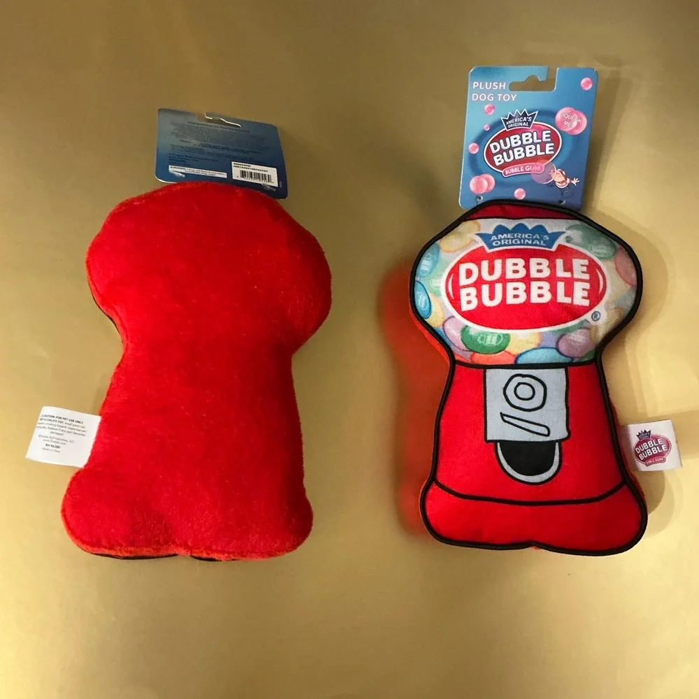 Red Plush Gumball Machine Small Medium Dog Toy
